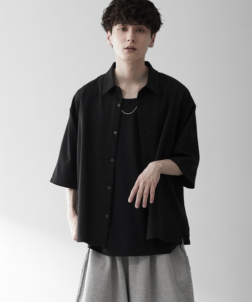 RUUBON シャツ 半袖 「RUUBON」airy half sleeve box shirt/エアリー