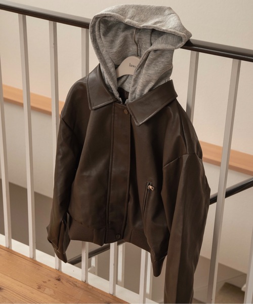 lawgy（ラウジー） ブルゾン アウター hooded docking short blouson 