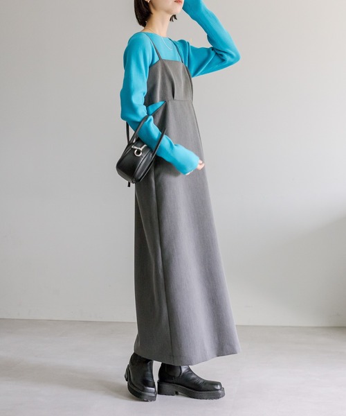 「mystic」 キャミソールワンピース 1 チャコールグレー レディース_画像3