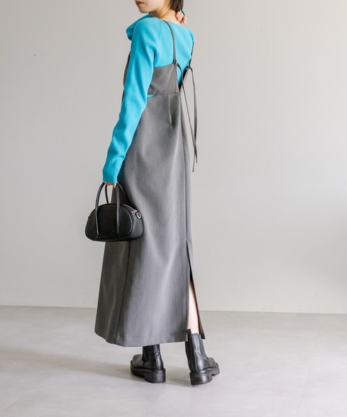 「mystic」 キャミソールワンピース 1 チャコールグレー レディース_画像4