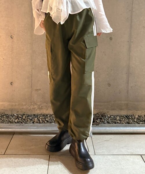 Nouvelle de Paradis カーゴパンツ オリーブ ANOTHER BRANCH OLIVE des OLIVE カーゴパンツ 脇ライン入りカーゴ