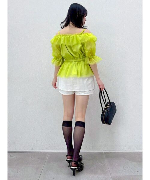 ジーンズ デニム デニムパンツ コルセットスカパン レディースの画像