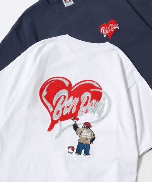 BEN DAVIS（ベンデイビス） tシャツ HEART CHENILLE TEE/オーバー
