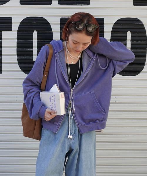 TEEN BOOP パーカー ウォッシュジップパーカー レディース : ZOZOTOWN