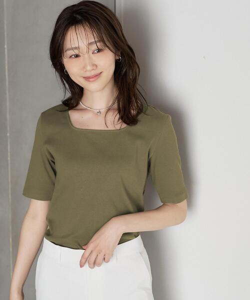 UNTITLED（アンタイトル） tシャツ 「すっきり見え/洗える」スクエア 