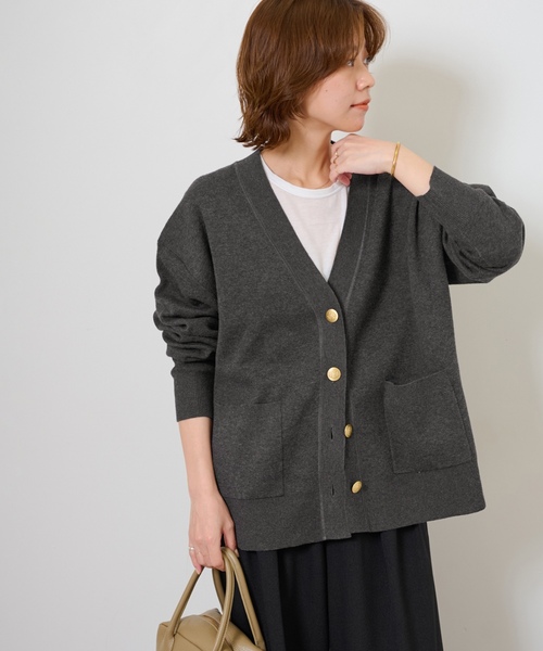 「JOURNAL STANDARD relume」 ニットカーディガン FREE ブラウン レディースの画像