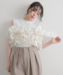 tシャツ フリルビスチェドッキングT レディースの詳細画像1