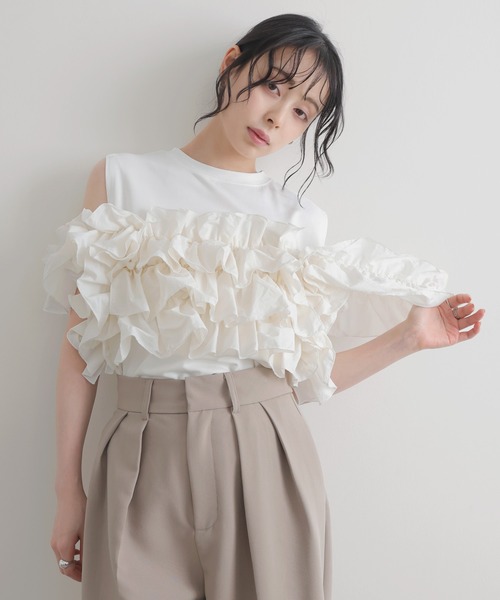 tシャツ フリルビスチェドッキングT レディースの画像