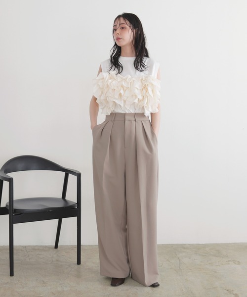 tシャツ フリルビスチェドッキングT レディースの画像