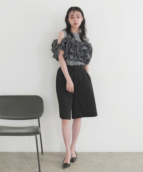 tシャツ フリルビスチェドッキングT レディースの画像