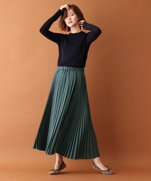「DRESSTERIOR」 プリーツスカート 38 ホワイト レディース_画像2