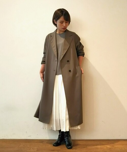 「DRESSTERIOR」 プリーツスカート 38 ホワイト レディース_画像4