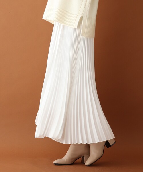 「DRESSTERIOR」 プリーツスカート 38 ホワイト レディース_画像6