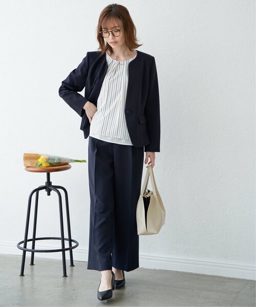 「IKKA LOUNGE」 パンツ L ネイビー レディース_画像6