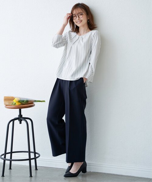 「IKKA LOUNGE」 パンツ L ネイビー レディース_画像7