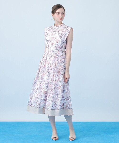 シャツワンピース Coral プリントローンシャツフレア ワンピース