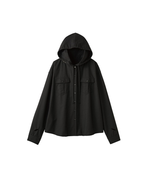 トップス hooded jacquard top/black Kunth Marf Knuth Marf（クヌースマーフ） ブラウス シャツ UV protection hoodie