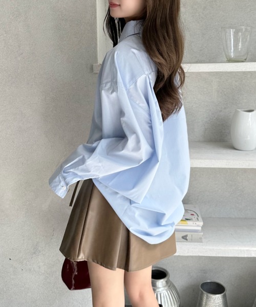 「U.S. POLO ASSN.」 長袖シャツ M ネイビー レディース_画像3