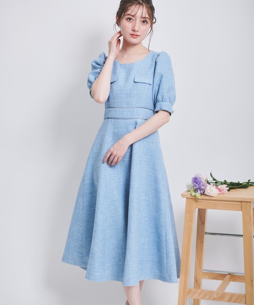 「NOELA」 半袖ワンピース S ベージュ レディース_画像3