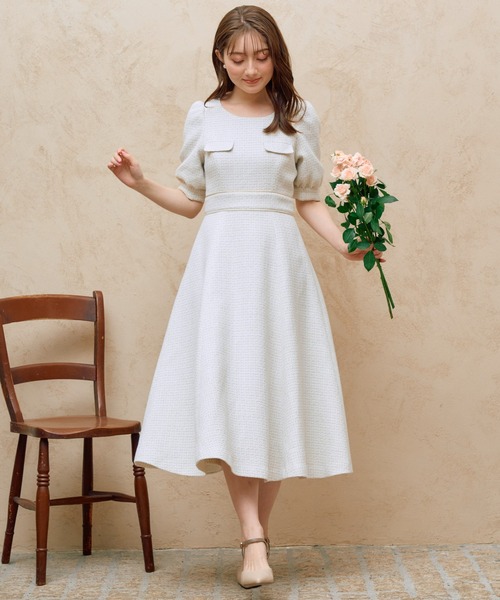 「NOELA」 半袖ワンピース S ベージュ レディース_画像5