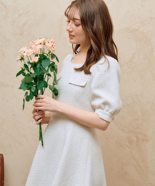 「NOELA」 半袖ワンピース S ベージュ レディース_画像6