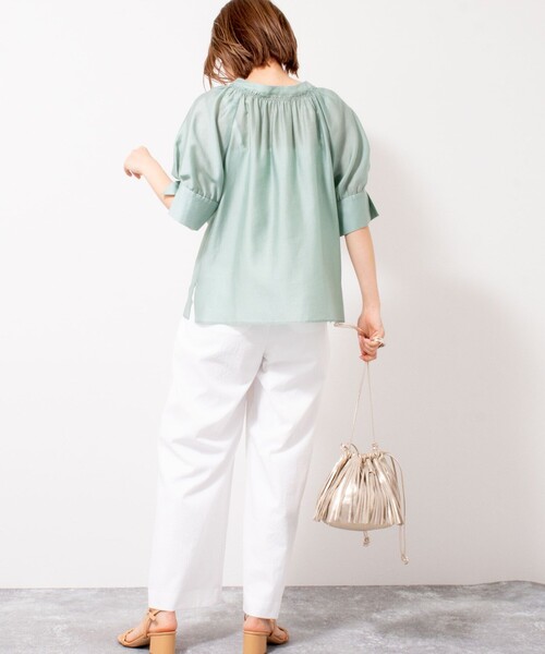 「NOLLEY'S」 半袖ブラウス 38 ラベンダー レディース_画像5