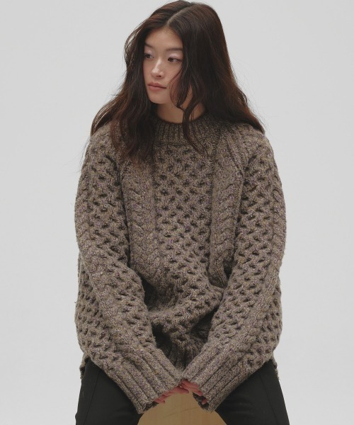 ニット セーター Cable Over Knit レディースの画像