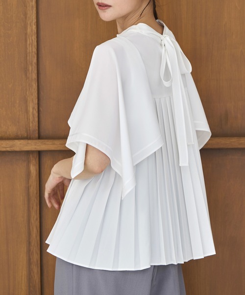 「RUIRUE BOUTIQUE」 半袖ブラウス LL グレー レディース_画像4