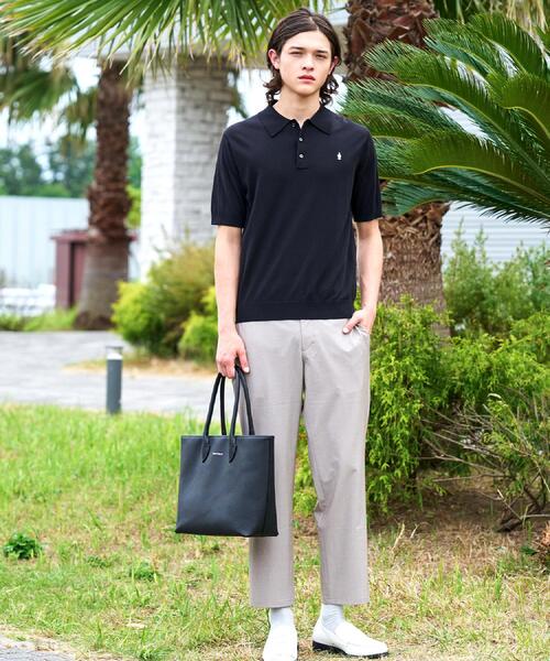 「DRESSTERIOR」 半袖ニット 90 ダークブラウン メンズ_画像3