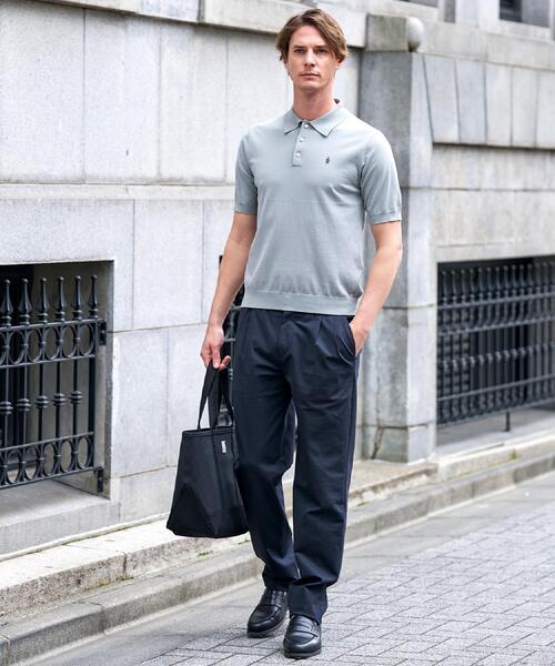 「DRESSTERIOR」 半袖ニット 90 ダークブラウン メンズ_画像7