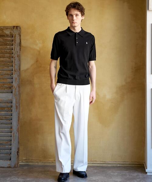 「DRESSTERIOR」 半袖ニット 90 ダークブラウン メンズ_画像9