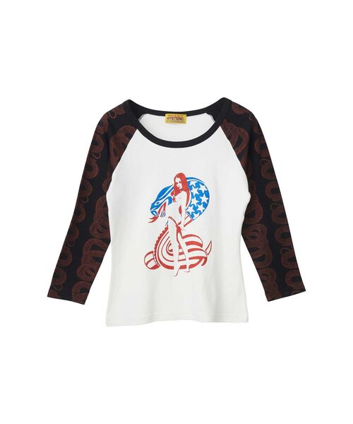 HYSTERIC GLAMOUR（ヒステリックグラマー） tシャツ COBRA 七分袖チビT