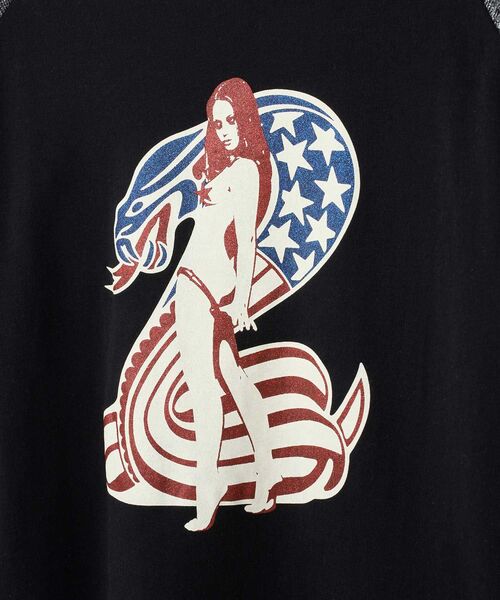 HYSTERIC GLAMOUR（ヒステリックグラマー） tシャツ COBRA 七分袖チビT