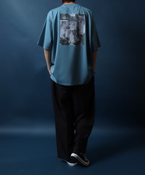 「ANPAS」 「NAIVEMAGIC」半袖Tシャツ L ブルーグリーン メンズ_画像2