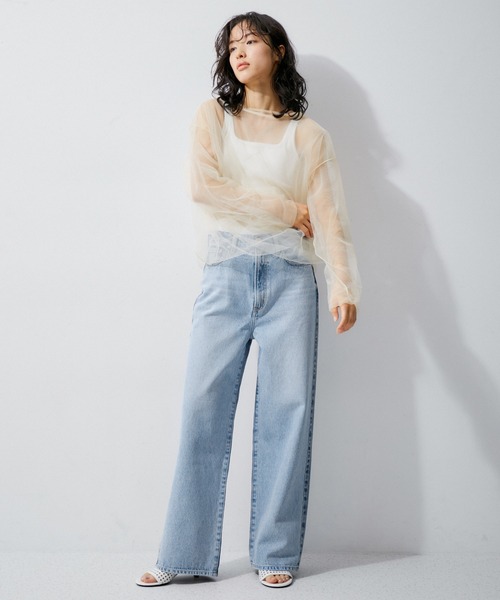 「NEEDBY heritage」 デニムパンツ 25 ブルー レディース_画像2