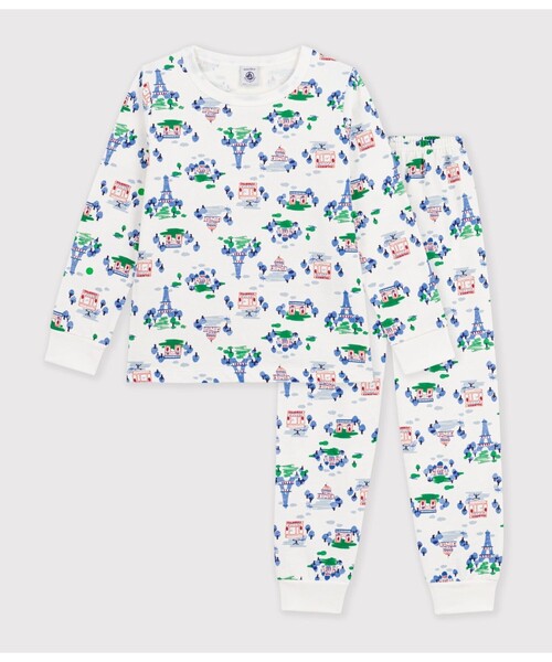 PETIT BATEAU（プチバトー） パジャマ プリント長袖パジャマ キッズ