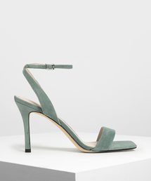 CHARLES ＆ KEITH サンダル オープントゥアンクルストラップ