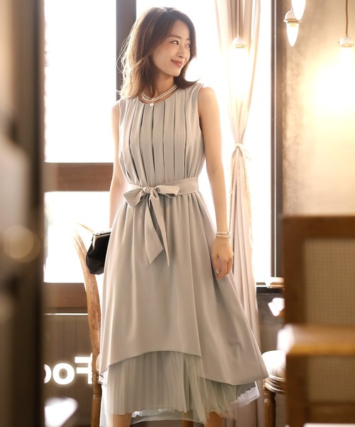 PourVous ドレス チュールフィッシュテールワンピースドレス