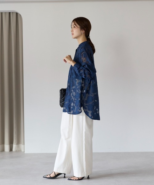 sakishimatokyo ブラウス シャツ 「選べる柄素材」フラワー＆レース