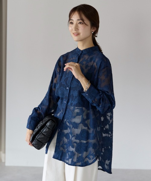 sakishimatokyo ブラウス シャツ 「選べる柄素材」フラワー＆レース