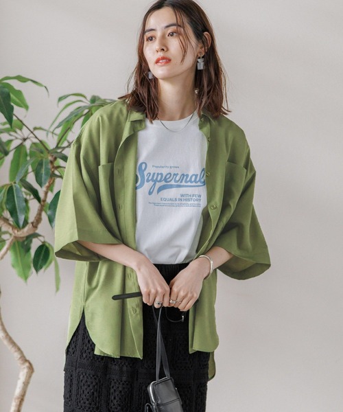 在庫確認中。 LEPSIM（レプシィム） tシャツ Tシャツ アソートBIG5分袖シャツ 177294