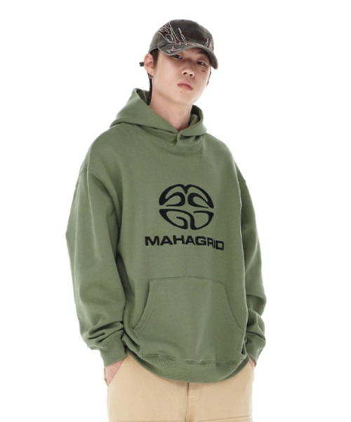 パーカー 「mahagrid/マハグリッド」ECLIPSE LOGO HOODIE/エクリプスロゴ プルオーバーパーカー レディース メンズ