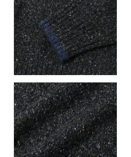 カーディガン A'GEM/9 × .kom「MAIN BOOTH/メインブース」Foggy Crop Cardigan/フォギークロップ カーディガンの画像