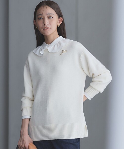 ニット セーター 「WEB限定」ウールカシミヤミックスVネック ニット レディース