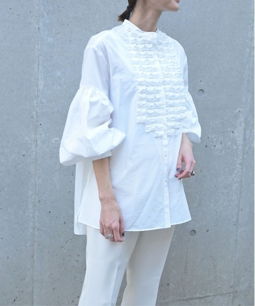 tシャツ modern tuck frill washer blouse レディース Marilyn Moon tシャツ modern tuck frill washer blouse