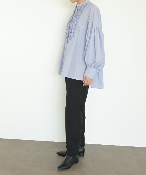 tシャツ Tシャツ modern tuck frill washer blouse レディース  
