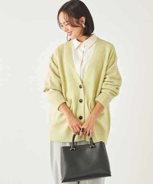 フォックス ミックス カーディガン セール】SHIPS Colors:フォックス ミックス Vネック カーディガン