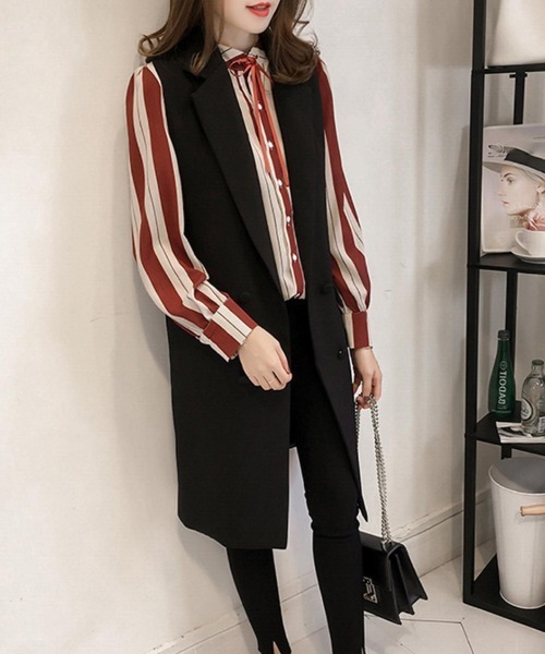 miniministore ベスト ジレ ロングジレ レディース ロングベスト