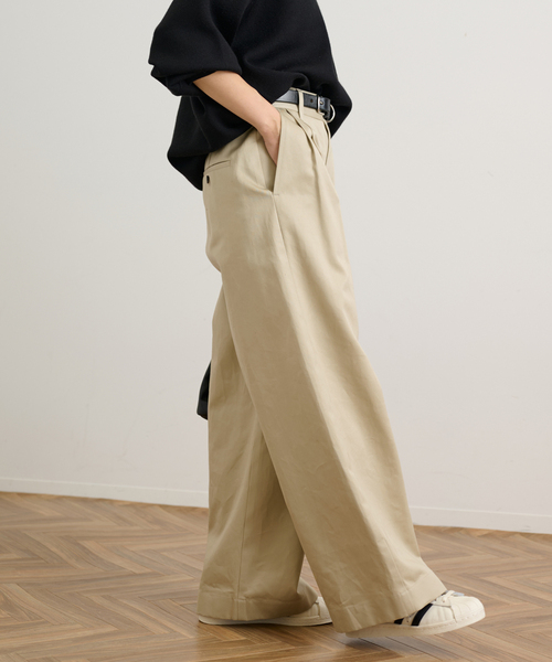 FRAMeWORK CHINOパンツ　ベージュ　38 ≪追加予約≫OVER SIZED CHINO パンツ（チノパンツ）｜FRAMeWORK