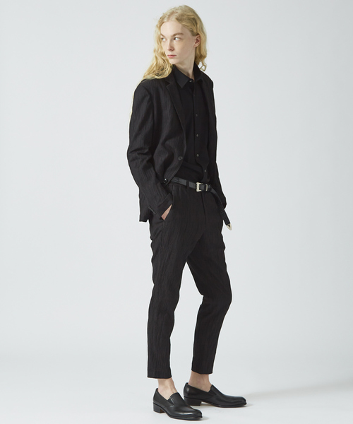 【美品】5351プールオム スラックス 総柄 個性的 お洒落 刺繍風 クール 5351POUR LES HOMMES｜【セットアップ対応】スクエア メッシュ